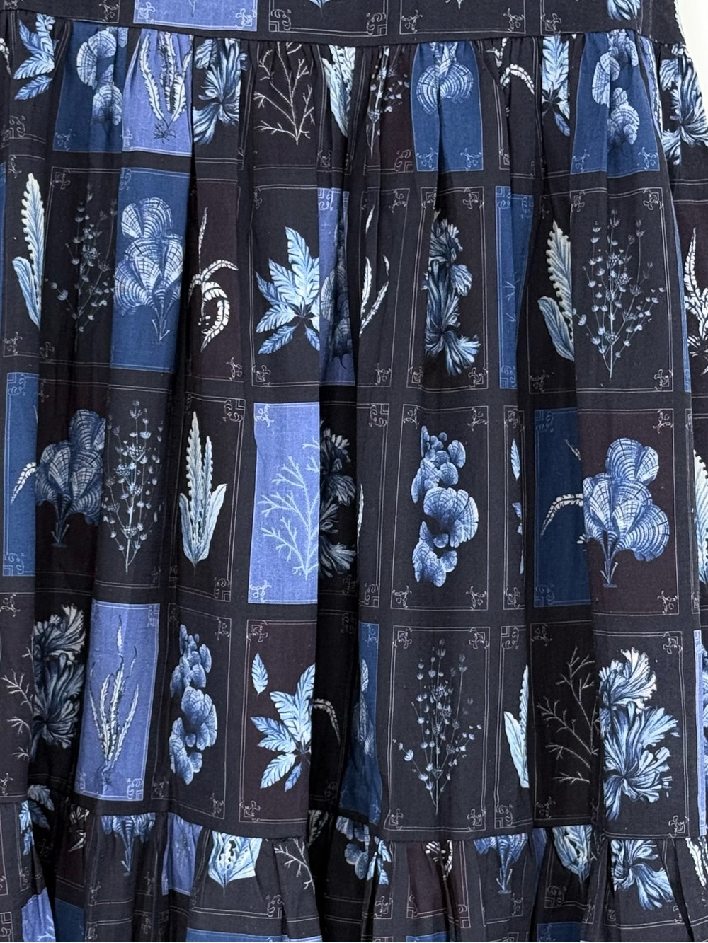 Agua by Agua Bendita Lima Algae Printed Tiered 100% Linen Maxi Dress Size M NWOT - Picture 6 of 15